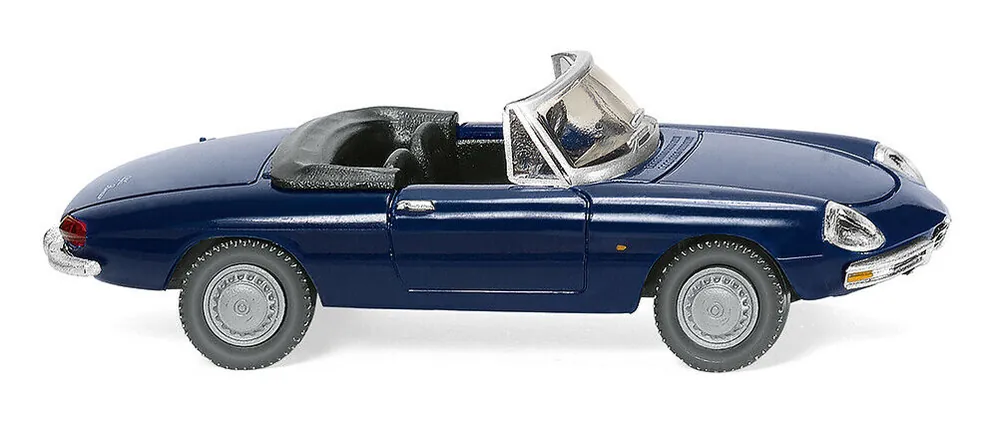 020603 Wiking HO scala 1 87 Alfa Romeo Spider colore Blu Solo Oggi