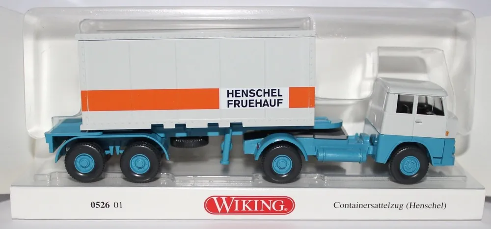 052601 Wiking HO 1 87 Henschel container autoarticolato Henschel Fruehauf Ultimissimo Modello