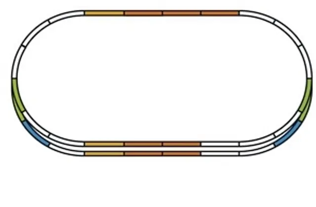 071 PIKO HO Tracciato binari codice 100 pezzi 28 misure cm. 182 x 95 Super Prezzo