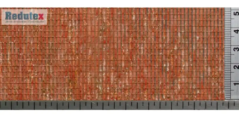087TA123 Redutex HO tegola di terracotta policromatica 3d adesivo flessibile Esclusivo