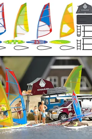 1156 Busch HO Set 4 windsurf e accessori vari kit montaggio scala 187 Offerta Speciale
