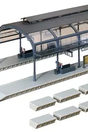 120180 Faller HO Tettoia da stazione a cupola con marciapiede scala 1 87 Ultima Occasione
