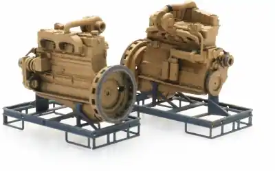 Spedizione Espresso ARTITEC 387.510 - Carico 2 motori diesel su pallet come in foto. Scala H0 1 87