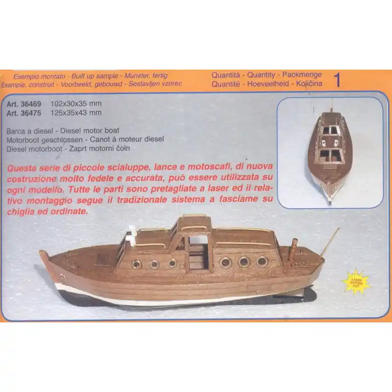 BARCA A DIESEL A.VESPUCCI 123x35x43mm Novità