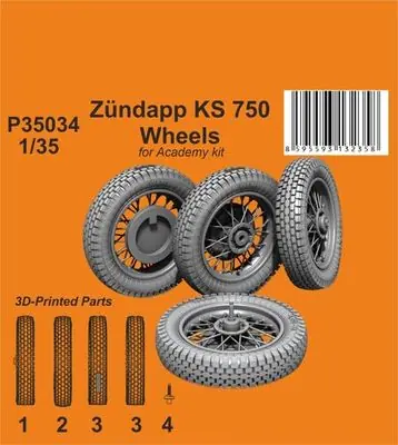 Zundapp KS 750 Ruote 1/35 - CMK P35034 Compra Adesso
