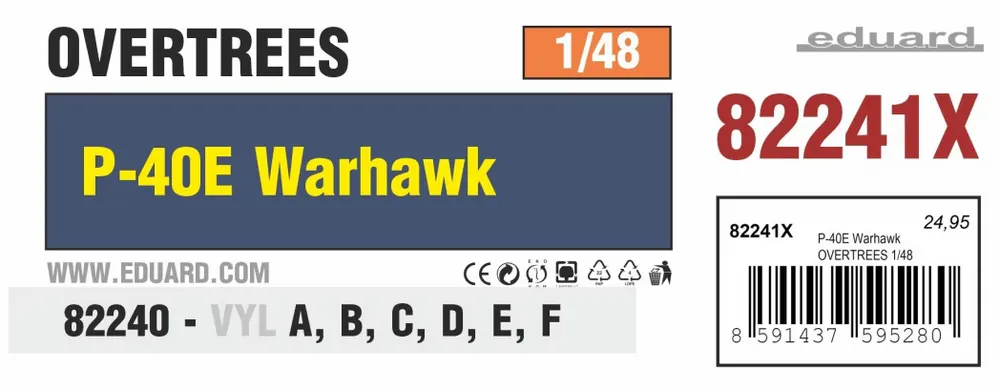 P-40E Warhawk OVERTREES 1/48 - EDUARD 82241X Prezzo Scontato