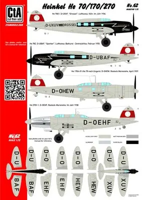 Heinkel He 70 / 170 / 270 - 1/72 - CTAMODELS 062 Scelto Dai Clienti