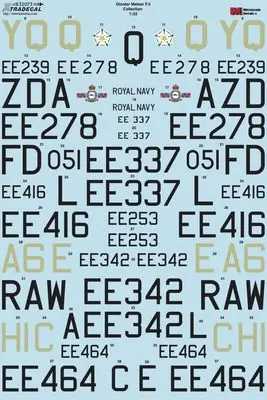 Popolare Gloster Meteor F.3 (6) 1/32 - XTRADECALS X32073