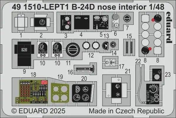 B-24D naso interno fotoincisioni 1/48 - EDUARD 491510 Consegna Rapida