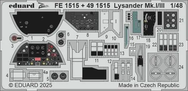 Lysander Mk. I/III 1/48 - EDUARD FE1515 Offerta Speciale