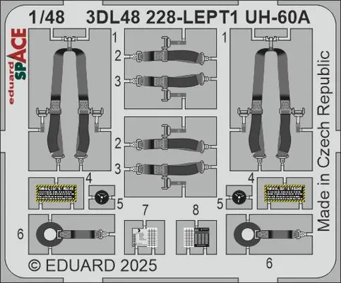 UH-60A Space Decalcomanie 3D 1/48 - EDUARD 3DL48228 Scelto Dai Clienti