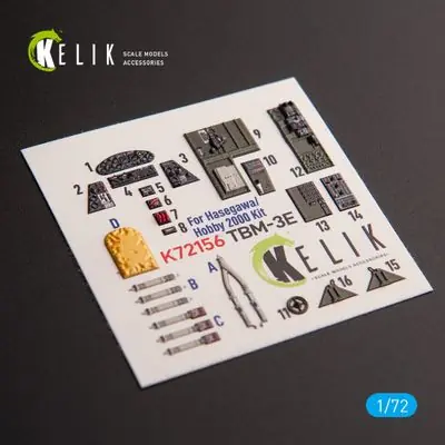 Di Tendenza TBM-3E interni Decalcomanie 3D 1/72 - KELIK K72156