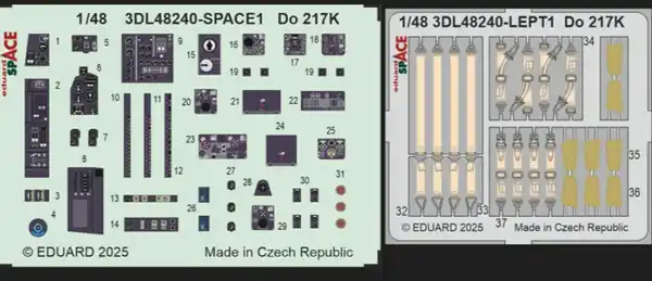 Novità Dornier Do 217K SPACE Decals 3D 1/48 - EDUARD 3DL48240