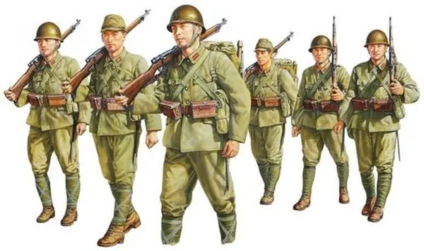 Promozione Esclusiva IJA Infantry Marching Set - 6 figurek 1/35 - FINE MOLDS FM37