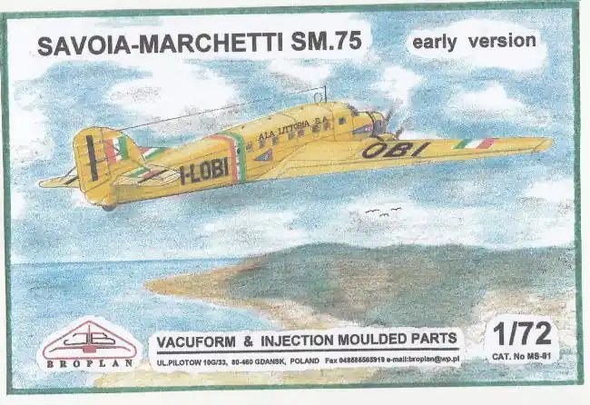 Savoia Marchetti SM.75 Early Version Compra Online