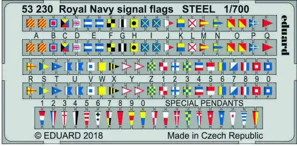 Spedizione Espresso Royal Navy signal flags STEEL