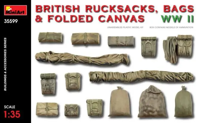 Novità BRITISH RUCKSACKS, BAGS & FOLDED CANVAS WW2