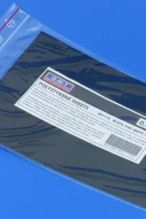 0,5 mm, black+white polystyrene sheet Super Prezzo